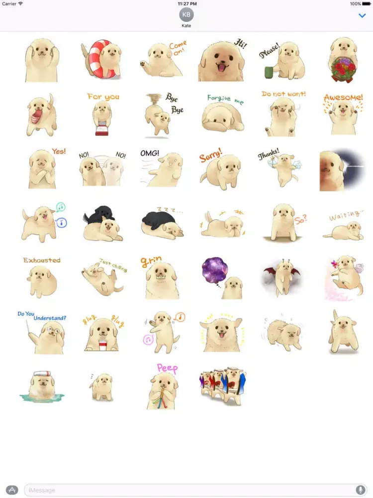 Cute Golden Retriever Puppy iPad  スクリーンショット