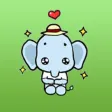 Cute Little Elephant Sticker