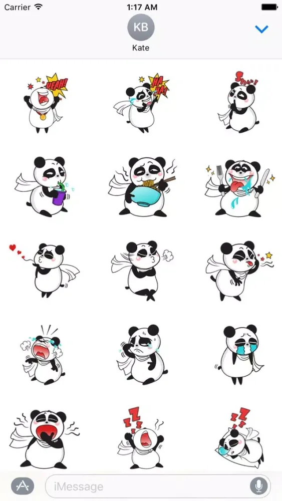 Screenshot di Cute Panda Love Sport Sticker