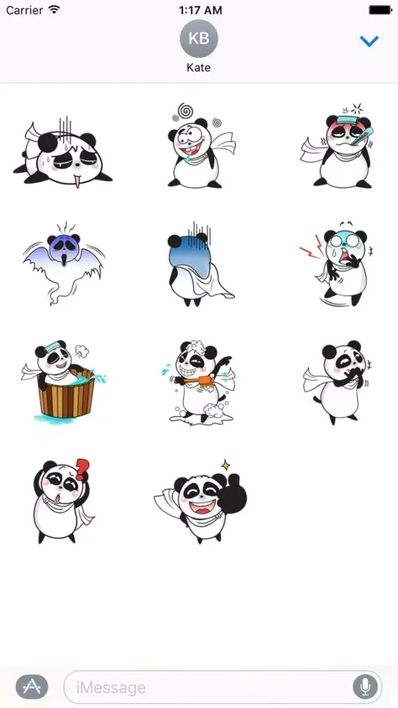 Screenshot di Cute Panda Love Sport Sticker