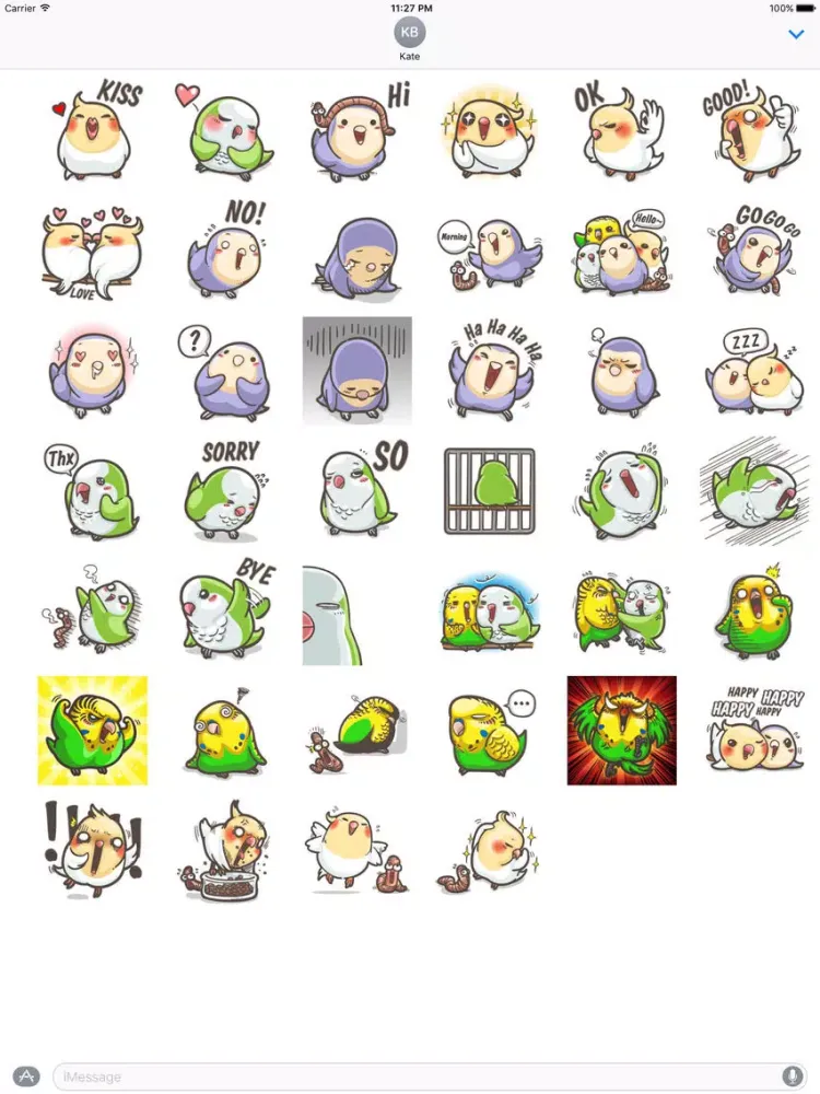 Capturas de pantalla de Cute Parrot ParrotMoji Sticker iPad 