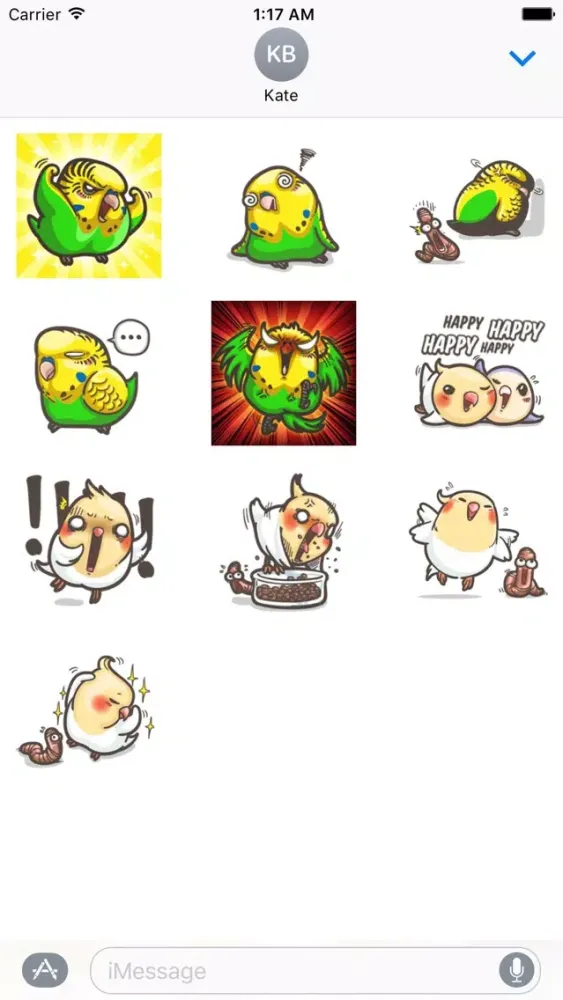 Capturas de pantalla de Cute Parrot ParrotMoji Sticker