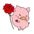 Cute Pink Piglet Sticker