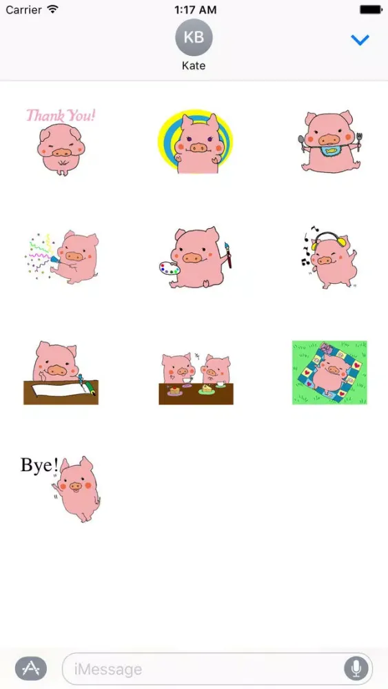 Zrzuty ekranu Cute Pink Piglet Sticker