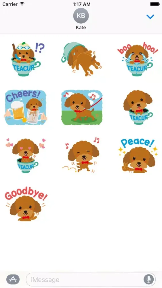 Capturas de tela do Cute Teacup Poodle Dog Sticker