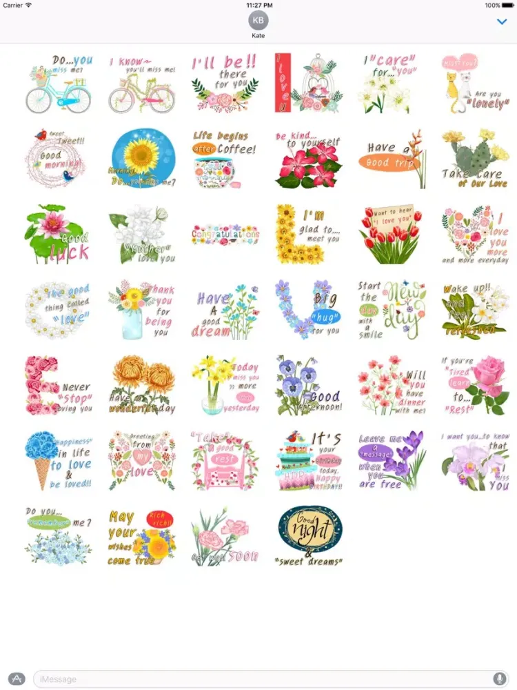 صور Flowers And Feeling Sticker iPad 