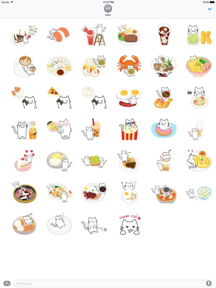 Скриншоты Food n Drink With Cat Sticker iPad 