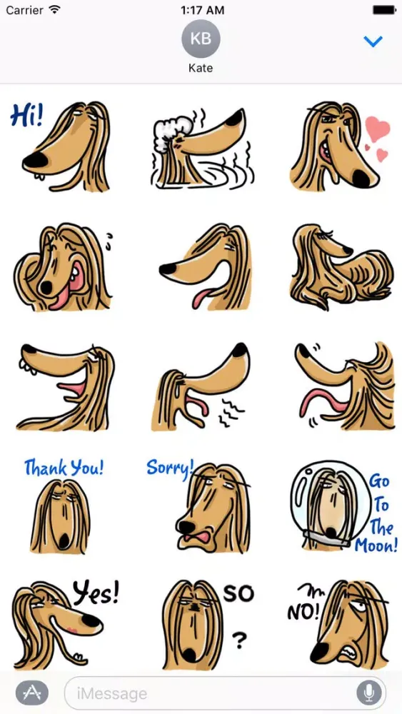 Capturas de pantalla de Funny Afghan Hound Dog Sticker