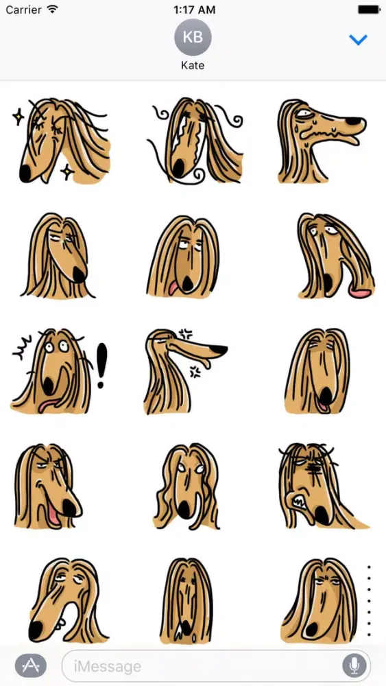 Capturas de pantalla de Funny Afghan Hound Dog Sticker
