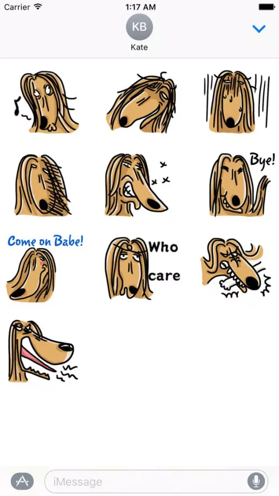Capturas de pantalla de Funny Afghan Hound Dog Sticker