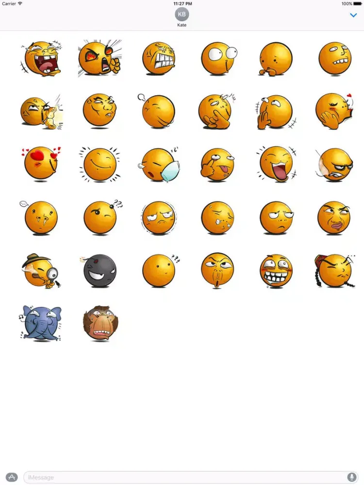 Tangkapan skrin Funny and Crazy Emoji Sticker iPad 