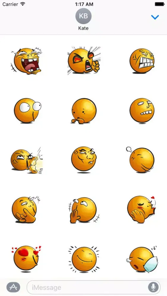 Tangkapan skrin Funny and Crazy Emoji Sticker