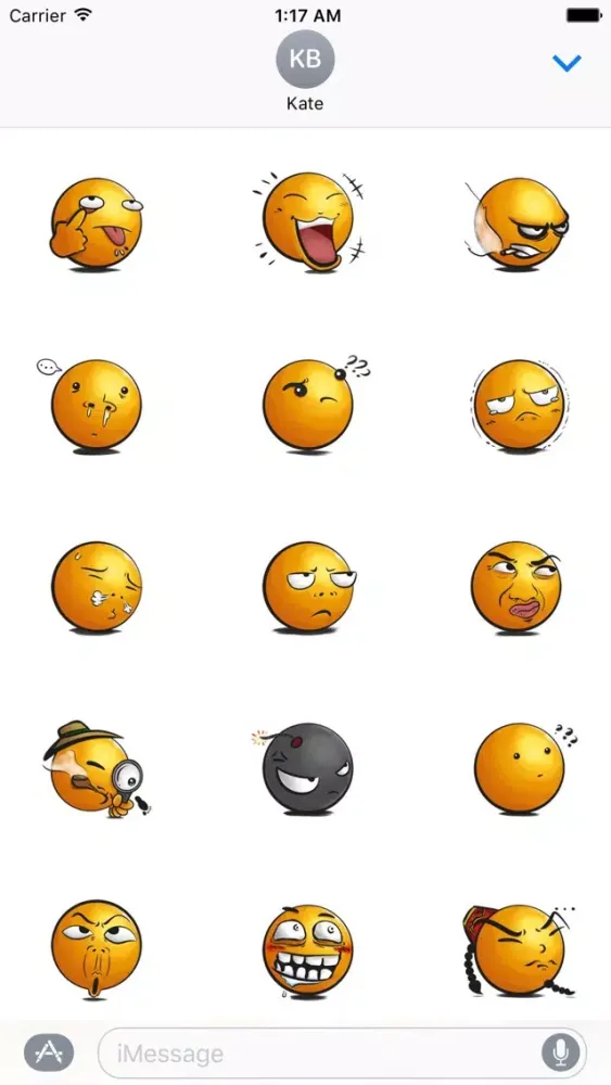 Tangkapan skrin Funny and Crazy Emoji Sticker