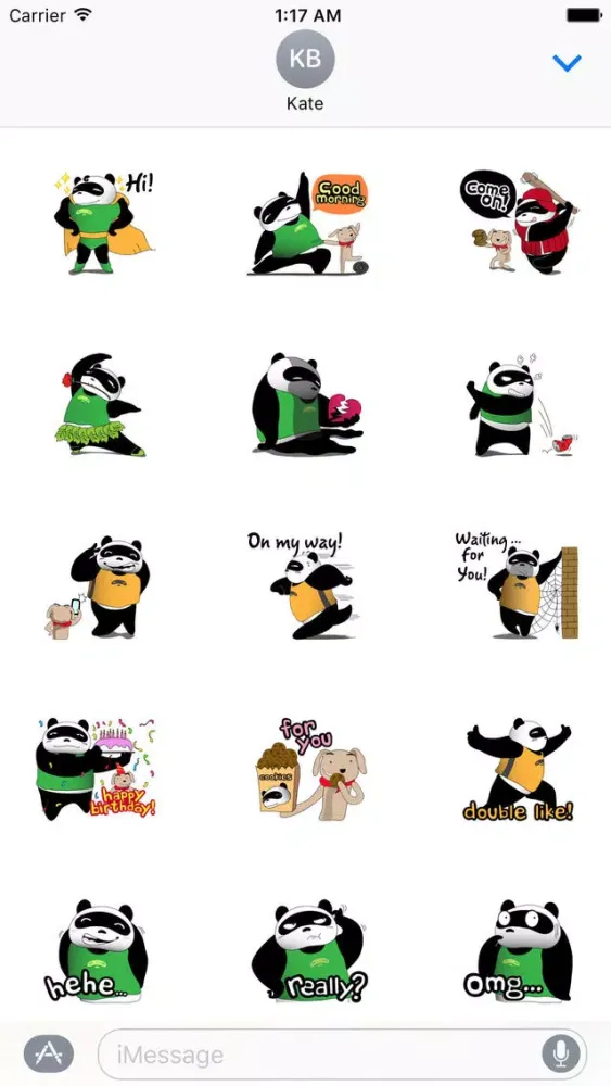 Funny Chubby Panda Sticker स्क्रीनशॉट