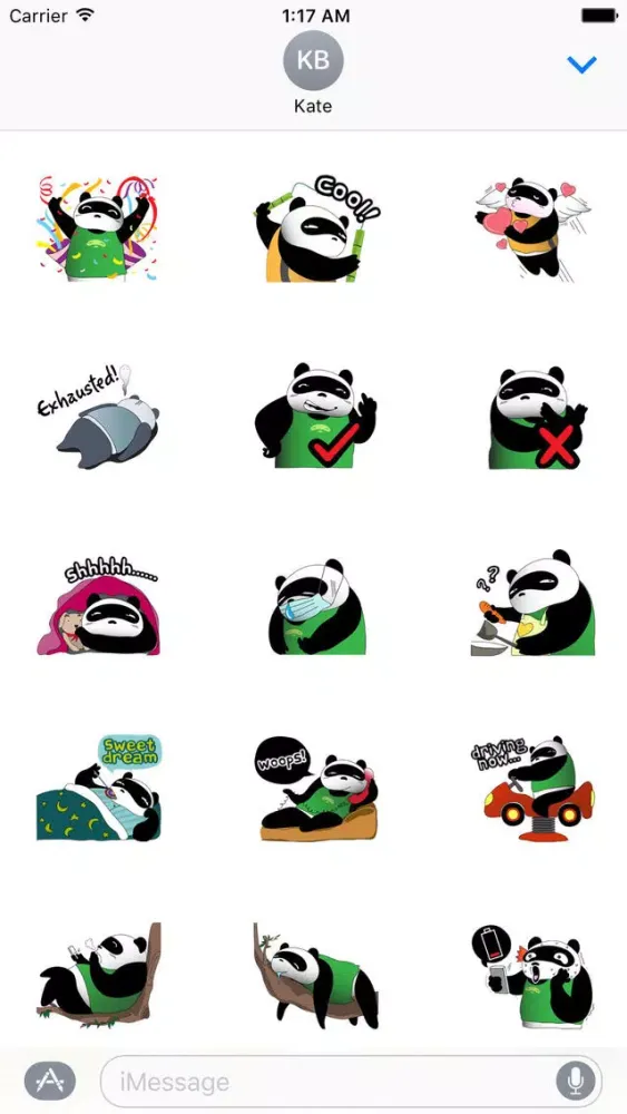 Funny Chubby Panda Sticker स्क्रीनशॉट