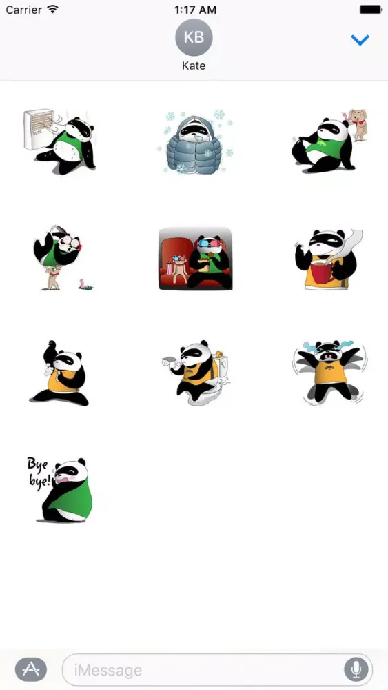 Funny Chubby Panda Sticker स्क्रीनशॉट