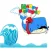 Funny Giant Blue Whale Sticker