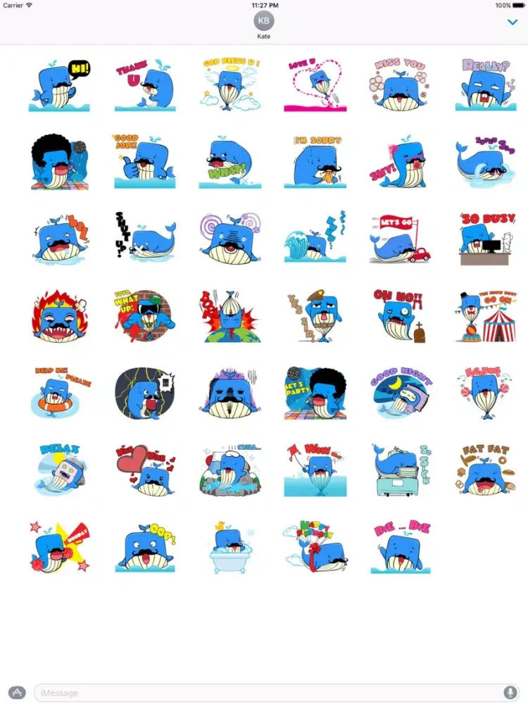 Captures d'écran de Funny Giant Blue Whale Sticker iPad 