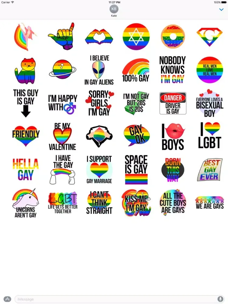 Funny LGBT Pride Sticker iPad 應用截圖