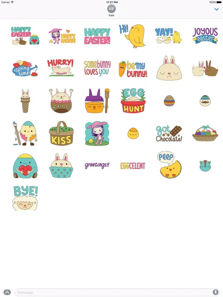 Скриншоты Happy Easter Colorful Sticker iPad 