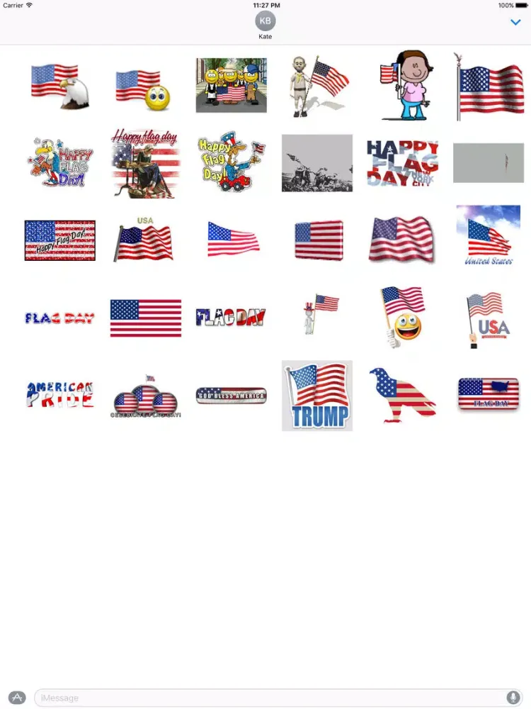 Happy Flag Day Sticker iPad  Screenshots