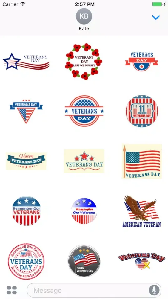 Happy Veterans Day Sticker स्क्रीनशॉट