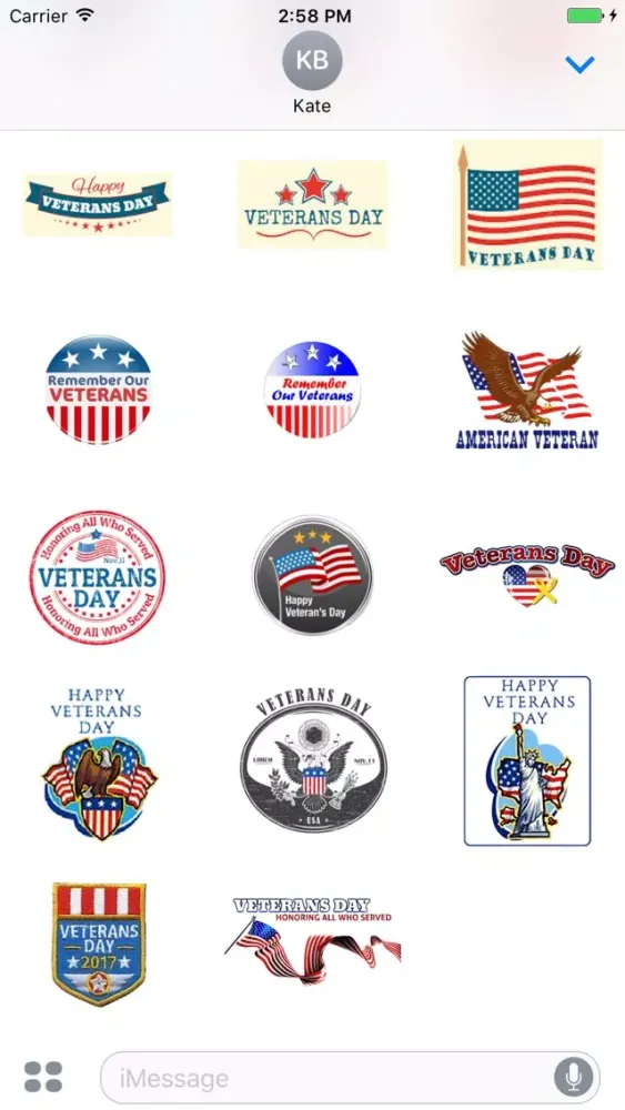 Happy Veterans Day Sticker स्क्रीनशॉट