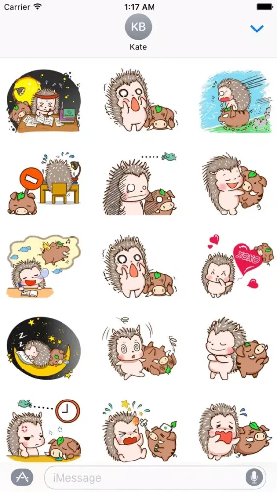 Tangkapan skrin Hedgehog And Wild Hog Sticker