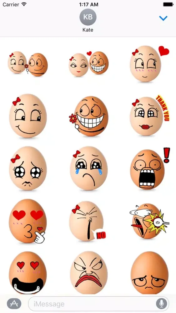 Captures d'écran de Love Of Eggs Eggmoji Sticker