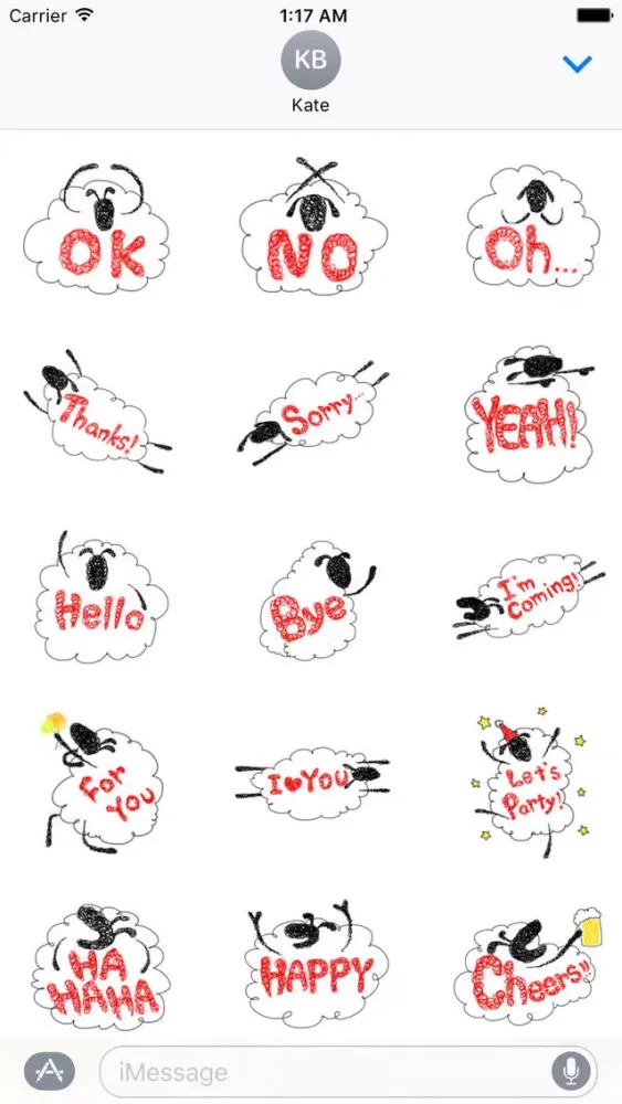 Ảnh chụp màn hình của Lovely And Funny Sheep Sticker