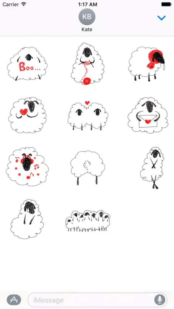 Ảnh chụp màn hình của Lovely And Funny Sheep Sticker