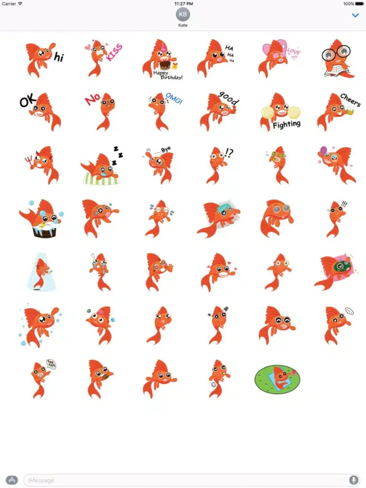 Captures d'écran de Lucky Goldfish Sticker iPad 