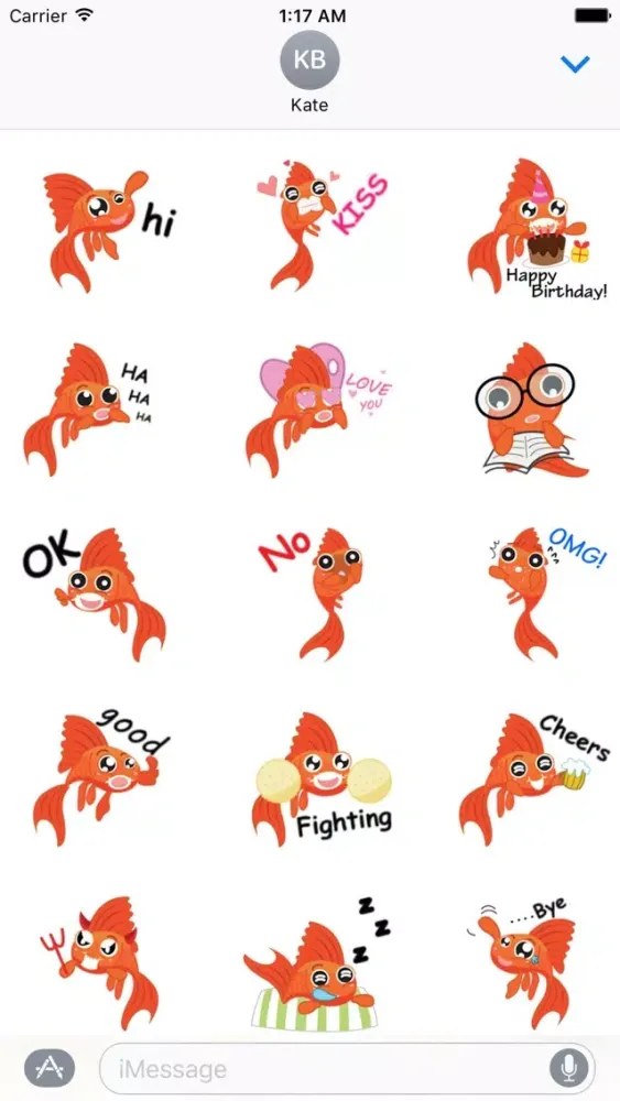 Captures d'écran de Lucky Goldfish Sticker