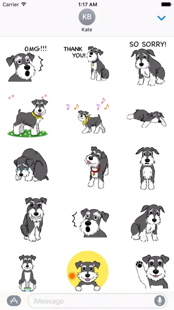 Скриншоты Miniature Schnauzer Sticker