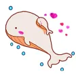 Mother And Child Whale Sticker