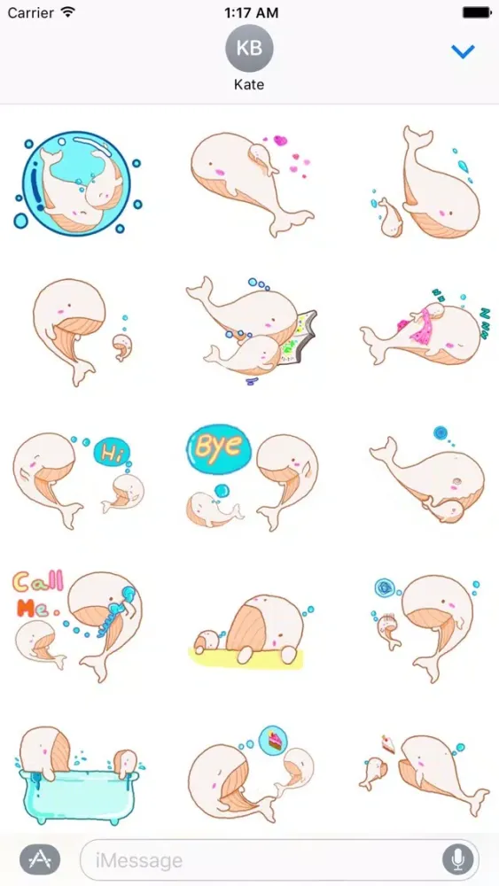 Mother And Child Whale Sticker Ekran Görüntüleri