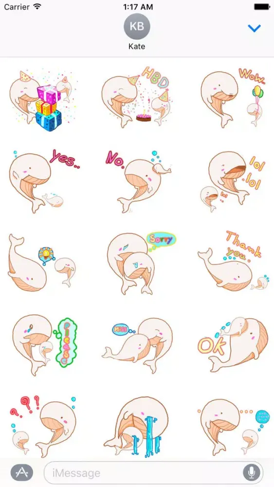 Mother And Child Whale Sticker Ekran Görüntüleri