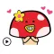 Moving Mushroom Emoij Sticker