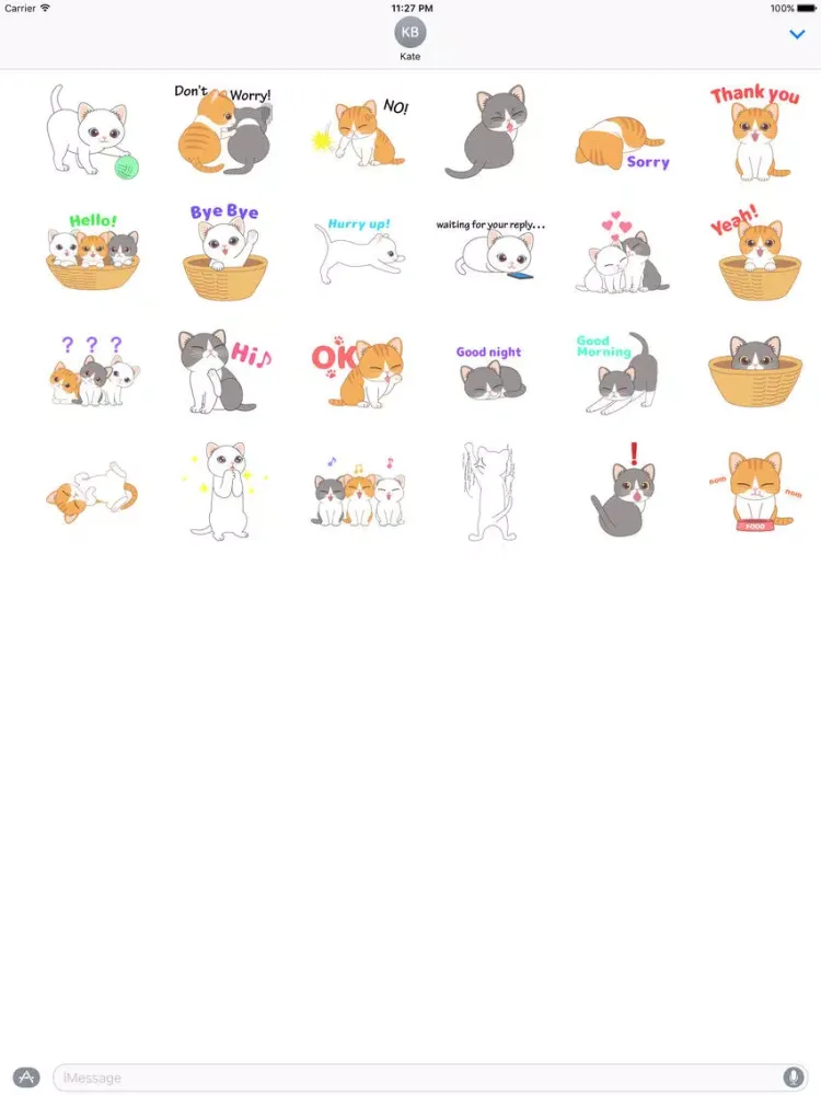 Скриншоты So Cute Kitty Animated Sticker iPad 