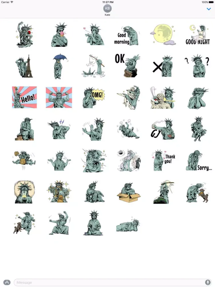 Statue Of Liberty Sticker iPad  スクリーンショット