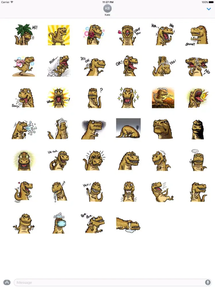 T-Rex a Cute Dinosaur Sticker iPad  Screenshots