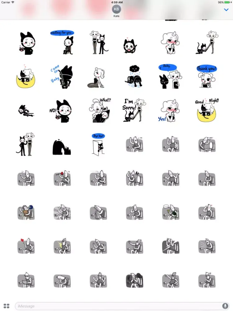 Love of Funny Couple Sticker iPad  Ekran Görüntüleri