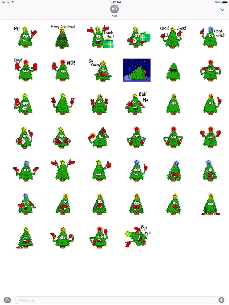 Twinkle Christmas Tree Sticker iPad  Screenshots