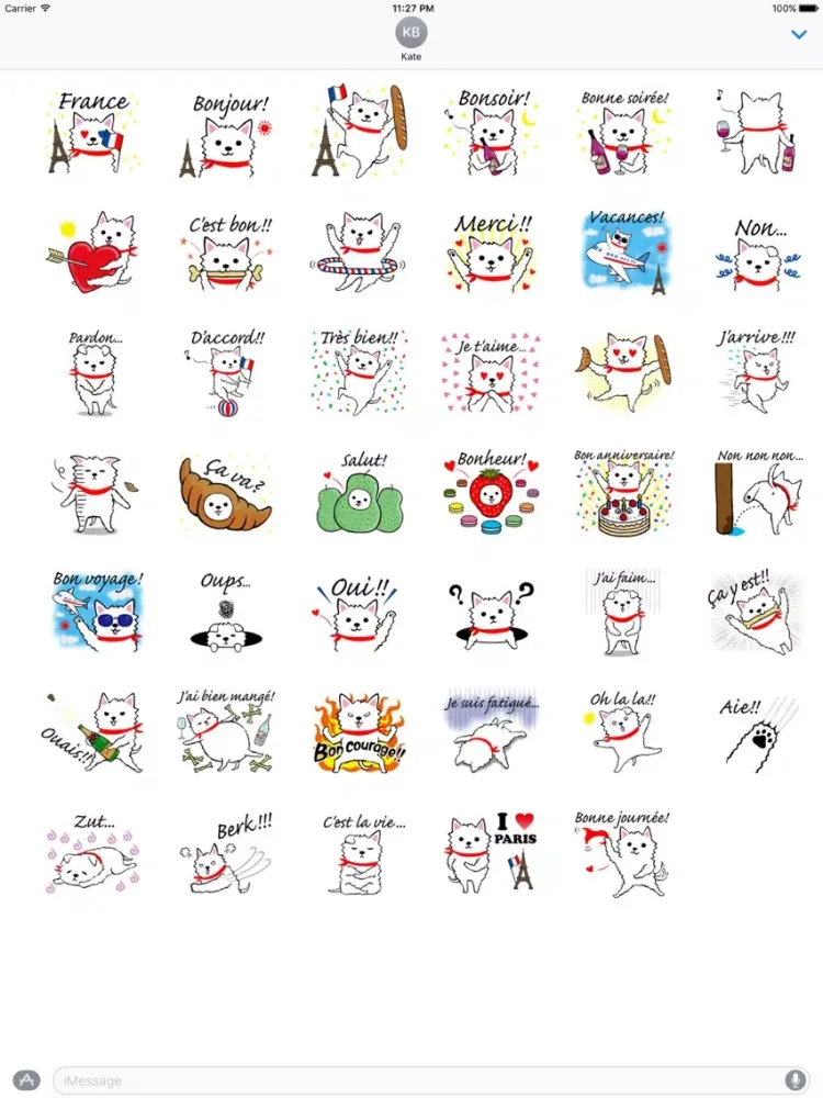Ảnh chụp màn hình của Westie Dog in Paris Sticker iPad 