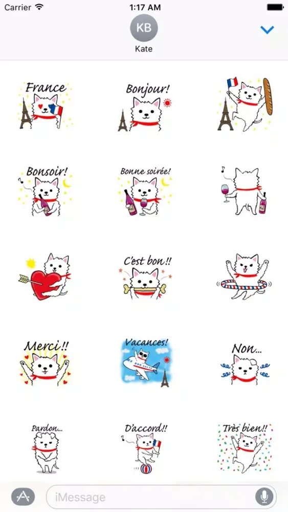 Ảnh chụp màn hình của Westie Dog in Paris Sticker