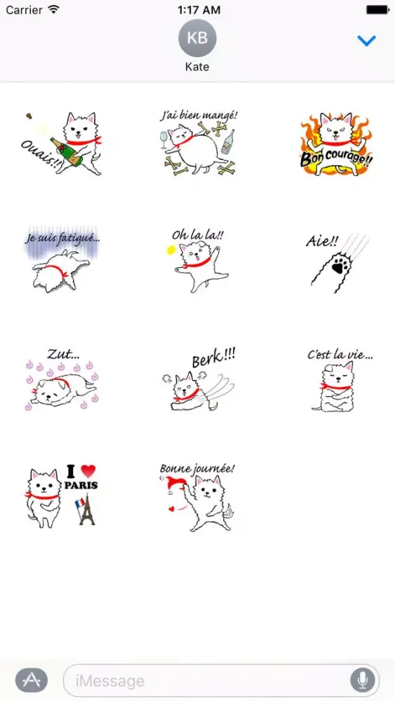 Ảnh chụp màn hình của Westie Dog in Paris Sticker