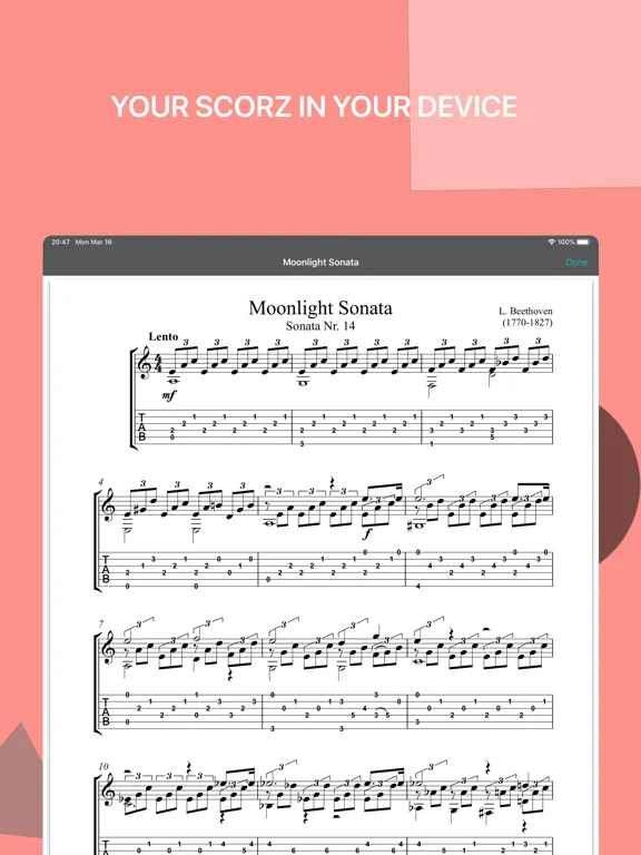 Capturas de pantalla de Scorz: Guitar Sheet Music iPad 