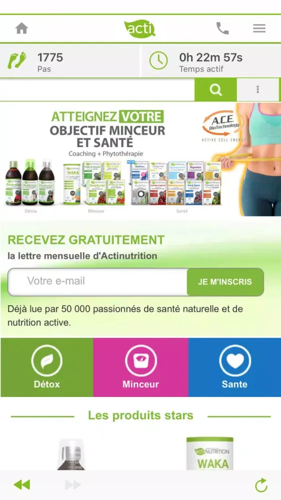 Ảnh chụp màn hình của Actinutrition - Détox Minceur