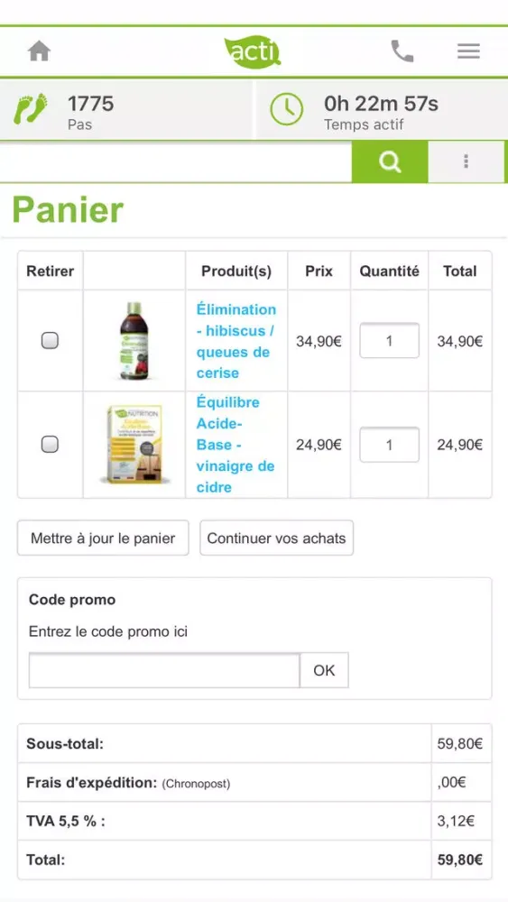 Ảnh chụp màn hình của Actinutrition - Détox Minceur
