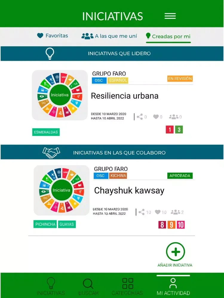 Ảnh chụp màn hình của Ruta ODS Ecuador iPad 